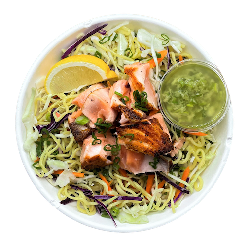 Ginger Scallion Salmon Noodle Bowl