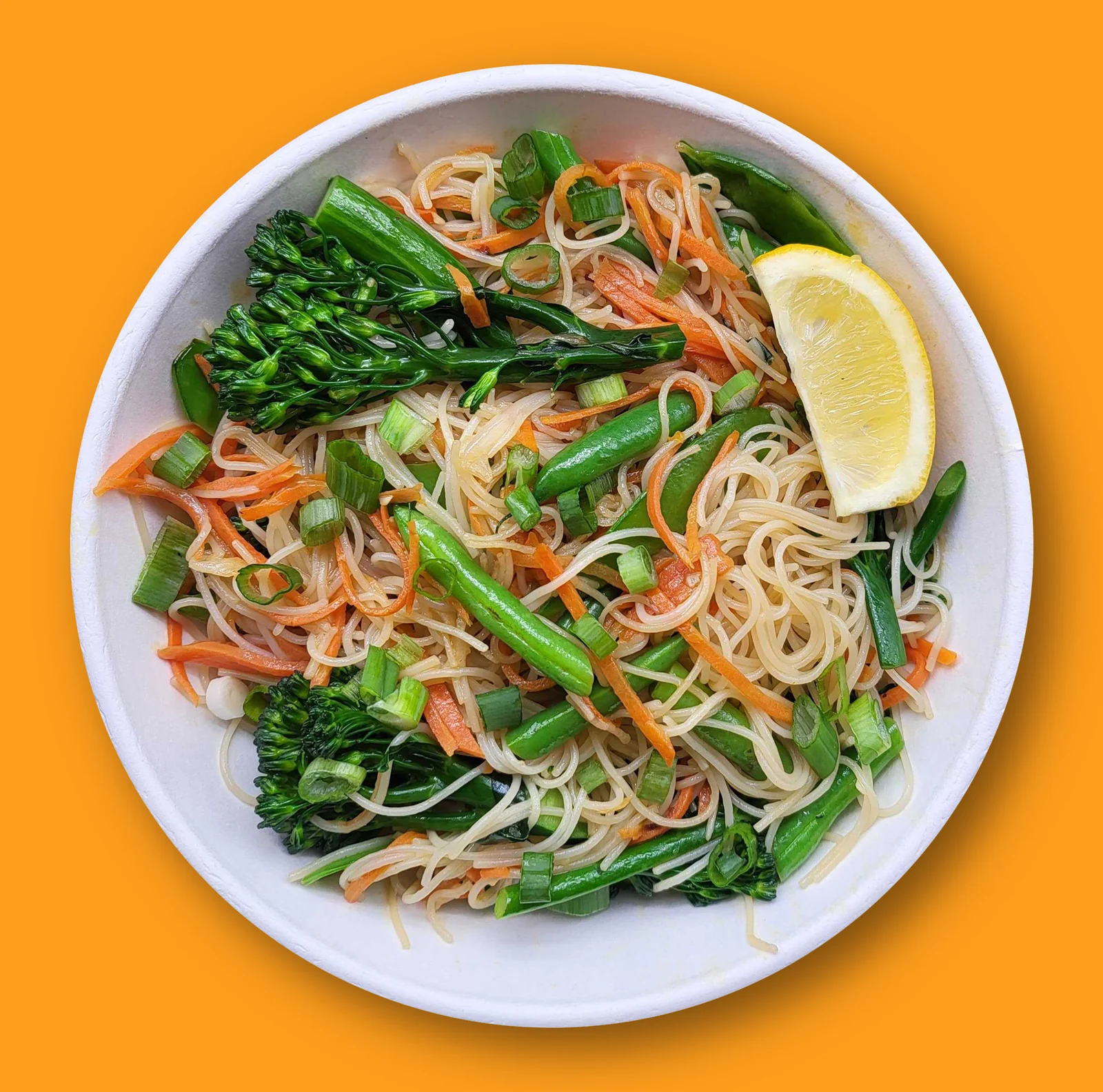 Vegetable Pancit: Sauteed market vegetables, vermicelli noodles, vegetable broth, gluten free soy sauce