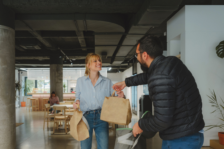 Delivering food to the office